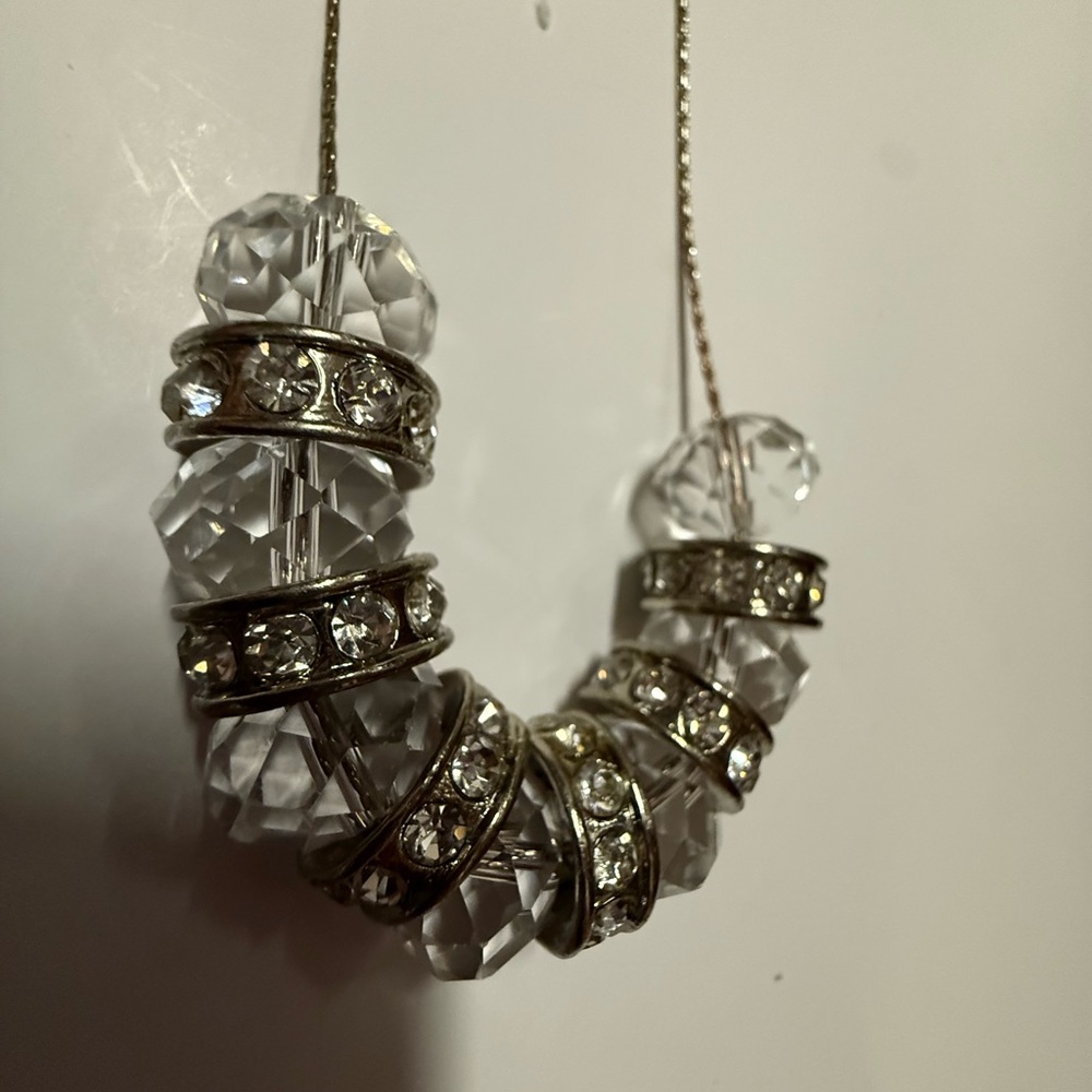 New York & Company Silver Crystal Necklace